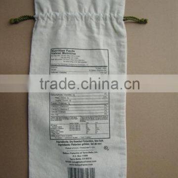 2016 Top Quality Cheap Canvas Reusable Wine Bags Package Single Bottle Wine Drawstring Bag photo-2