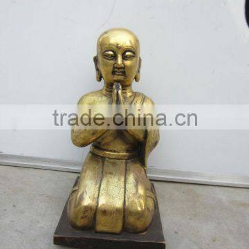 wood laughing buddha statu