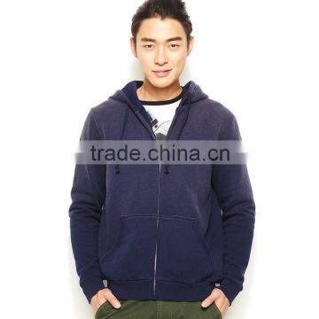 wholesale plain hoodie jackets/zipper pocket hoodie