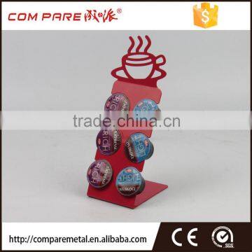 Red powder coated 6 pcs caffitaly pod stand