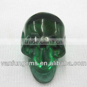 Wholesale Green Glass Carving Skull