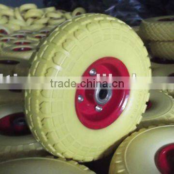 Cheap pu flat free wheel