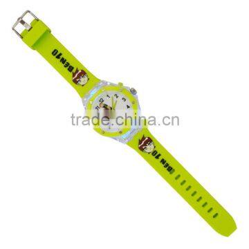 fashion ben 10 kids silicone watch light up digital watch silicone flashing watch