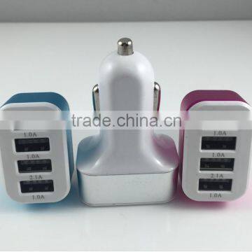 aluminum alloy 4 port usb car charger 5V 3.1A