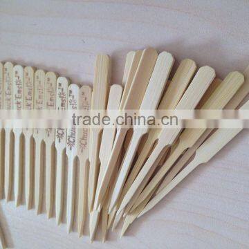 wooden food picking sticks with Logo