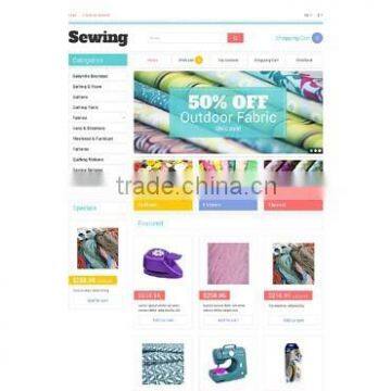 eCommerce website design for fabric store