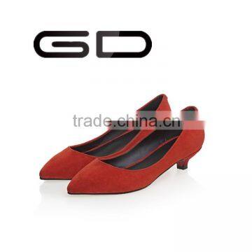 High Quality low heel pointed toe flat shoes Red and black navy shoes Ladies favorite pump shoes