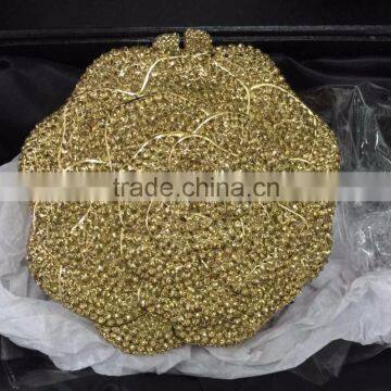 china handbags wholesale GOLD crystal and rhinestone evening purses hand bag for women