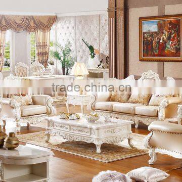 Luxury Classical French Italian European Antique Style Carved Rubber Solid Wood Frame Artistic Red Brown Leather Sofa Set Quality Choice photo-2