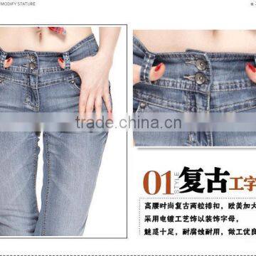 Best Selling Ladies European Style Straigt Hot Pants Women Jeans With Relaxed Fit/wide Leg Latest Design Denim Trousers photo-6