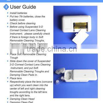 Auto Suspended 3D Corneal contact lens cleaner WEB design Available lens protected