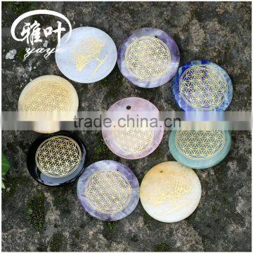 Wholesale Gemstones Flower of Life Pendants/Necklace