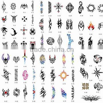 Airbrush Temporary Tattoo Stencil 100 designs, BOOK 8