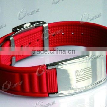 customize logo bracelet laser logo are welcomed