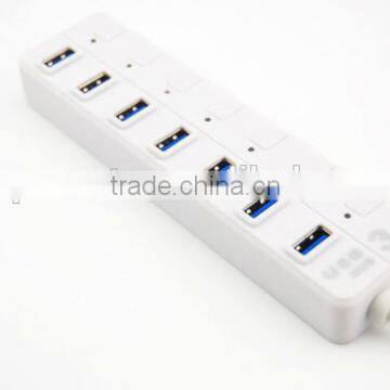 High speed 3.0 multi 7 ports usb hub with switch for PC laptop notebook