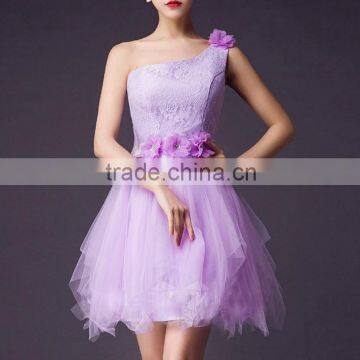 China Factory Wholesale purple prom dress