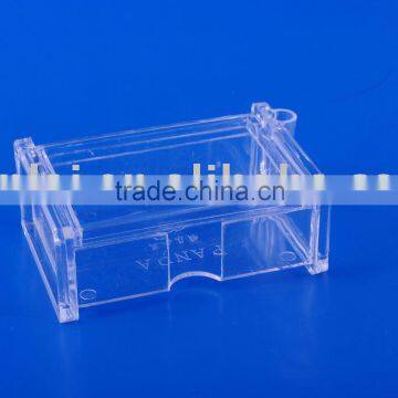 plastic transparent materials business card holder,memo box