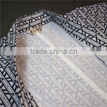 Cool Traditional Japanese Male Kimono Men's Robe Yukata 100% Cotton Men's Bath Robe Kimono Sleepwear With Belt photo-5