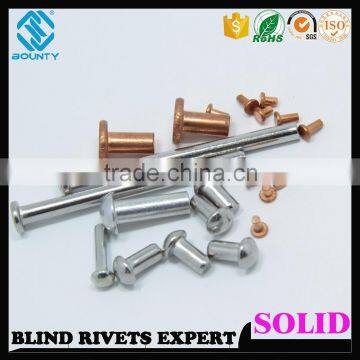 ZINC PLATED ROUND HEAD STEEL SOLID RIVETS