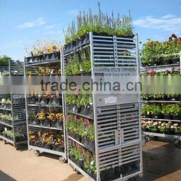 supermarket storage roll cart/ storage trolley/logistics flower cart