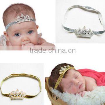 Princess Headband,Diamond Crown Ribbons Headband, Ruffle Head Accessories, Elastic Rope Headband, Girl Accessories