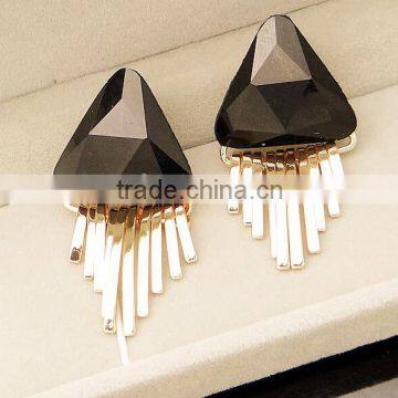 Europe and the United States fashion triangle shape crystal stud earrings