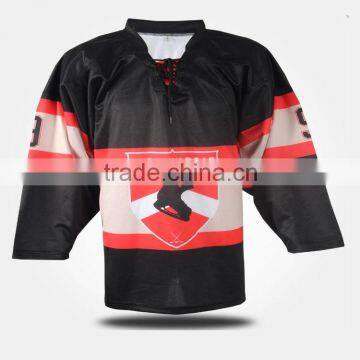 100% Polyester Korea Hockey Jersey,reversible Sublimation Ice Hockey Jerseys photo-4