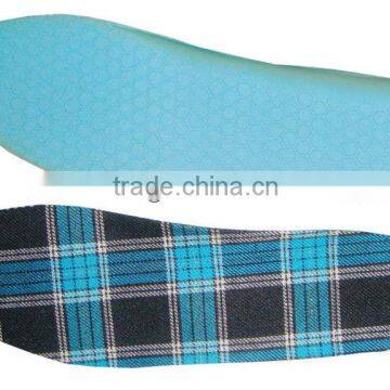 Blue cloth insole