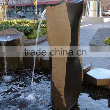 China Black Basalt Pillar Fountain Outdoor