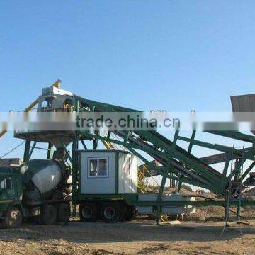 YHZS35 hauling mobile concrete mixing/batching plant equipment machine