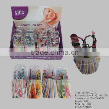 coating plastic manicure set with display box
