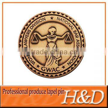 custom round blank lapel pins China factory