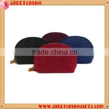 Promotional Customized Logo Cosmetic Travel Felt Bag