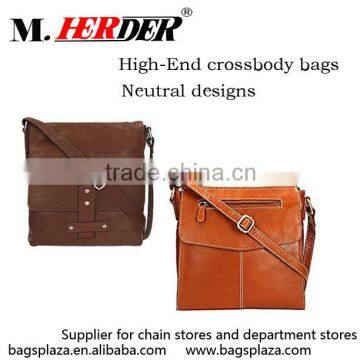 MK323 High end guangzhou cow leather brown men crossbody bag sling bag