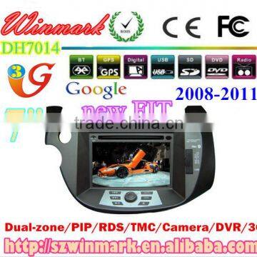 DH7014 7" 2 din special car dvd player for Honda new fit 2008-2011