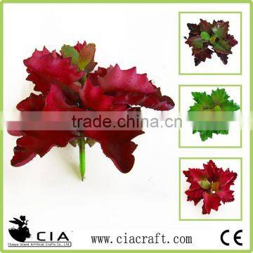 Faux Ruffle Sedum Succulent Leaves in Plum for Hanging Glass Sphere photo-4