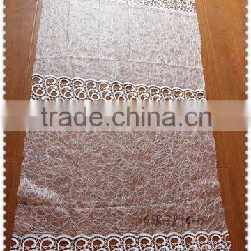 [ready made] GSR-389 curtain fabric 15 years top-rated golden seller newest 100% polyester Water soluble embroidered cloth