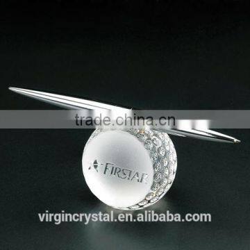 golf ball design crystal desktop pen holder office sets