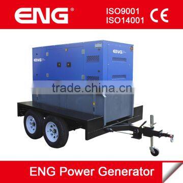 2 wheels trailer diesel generator, 30KW portable genset