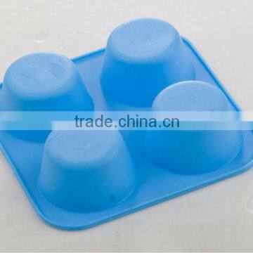 PVC and BPA Free Target audited supplier FDA/LFGB certificated 4 cups mini silicone muffin pop mould