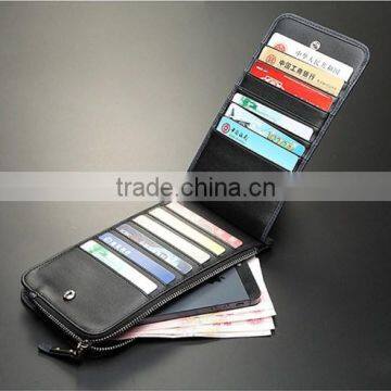 2015 New Design Oil Painting pu Card Holder Leather Business Card Holder