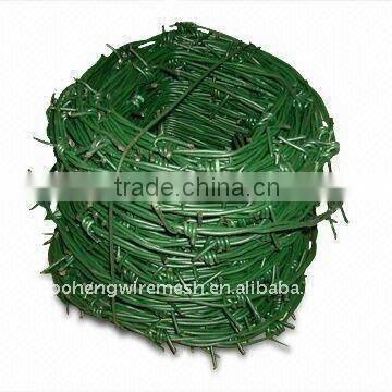 12x14 PVC coated barbed wire(direct factory)