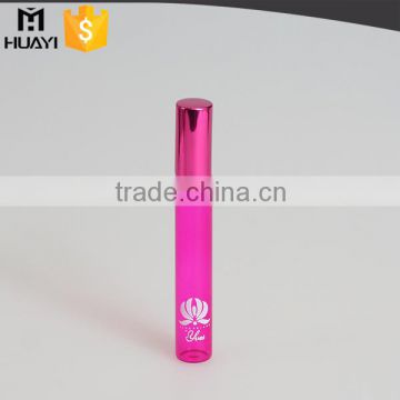 wholesale pink color empty roll on bottle with aluminium cap