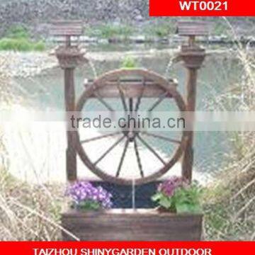 compound wooden fountain