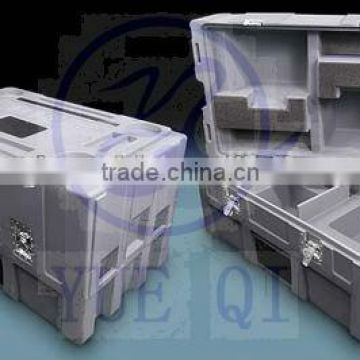 rotational moulding tool box with wheels, plastic transport case