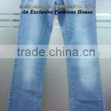 Ladies Jeans / Denim Pants with Heavy wash