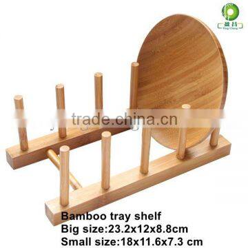 Bamboo kitchen dish drying rack