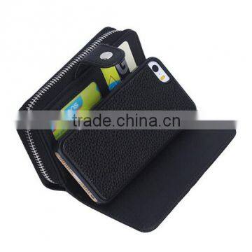 Unique Zipper Strap Belt Slots Wallet Leather Case for Iphone 6/6S/For Iphone 6S Plus photo-2