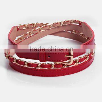 Evening Dresses Belts With Chain Modern Fashion Leather Belts photo-2