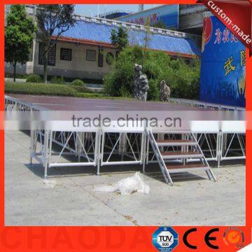 Anti-slip&waterproof aluminum wooden stage